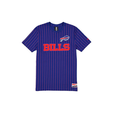 Buffalo Bills Royal & Red Pinstripe New Era Throwback T-Shirt - New Era - 