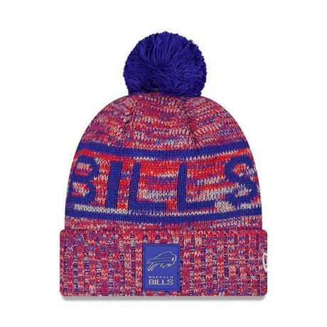 Buffalo Bills Script Pom Cuffed Knit Beanie - New Era - 