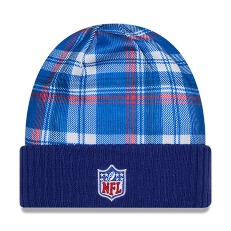 Buffalo Bills Statement Blue & Red Plaid Cuffed Knit Beanie - New Era - 237010401