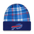 Buffalo Bills Statement Blue & Red Plaid Cuffed Knit Beanie - New Era - 237010401