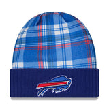 Buffalo Bills Statement Blue & Red Plaid Cuffed Knit Beanie - New Era - 237010401