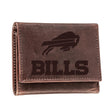 Buffalo Bills, Tri - Fold Wallet, Brown, CH, 100% Genuine Leather - EG Collective - 801946048152