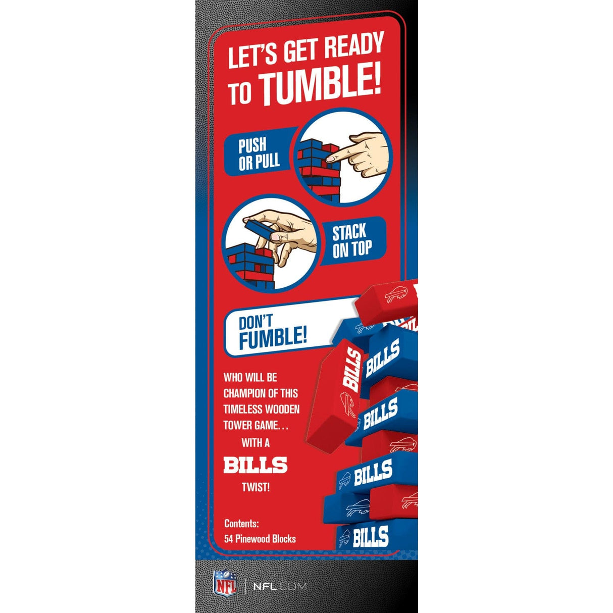 Buffalo Bills Tumble Tower - MasterPieces Puzzle Company INC - 705988017193