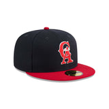 California Angels Cooperstown Collection Classic Logo Navy & Red 59FIFTY Fitted Hat - New Era - 23334440224
