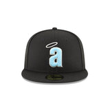 California Angels Cooperstown Collection Halo Logo Black & Blue 59FIFTY Fitted Hat - New Era - 23334440201