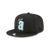 California Angels Cooperstown Collection Halo Logo Black & Blue 59FIFTY Fitted Hat - New Era - 23334440201