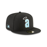 California Angels Cooperstown Collection Halo Logo Black & Blue 59FIFTY Fitted Hat - New Era - 23334440201