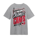 Carolina Hurricanes 2026 Stanley Cup Champions Authentic Locker Room Gray T-Shirt - New Era - 31160131401