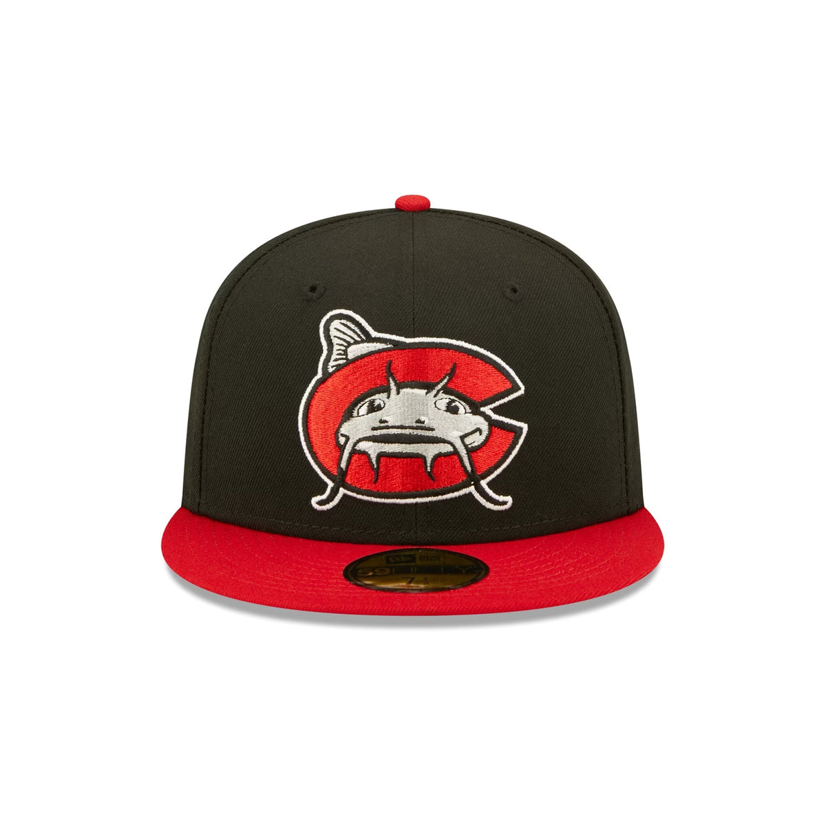 Carolina Mudcats Team Colors Black 59FIFTY Fitted Hat - New Era - 230401406102