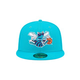 Charlotte Hornets Hardwood Classics Teal 59FIFTY Fitted Hat - New Era - 23440321101