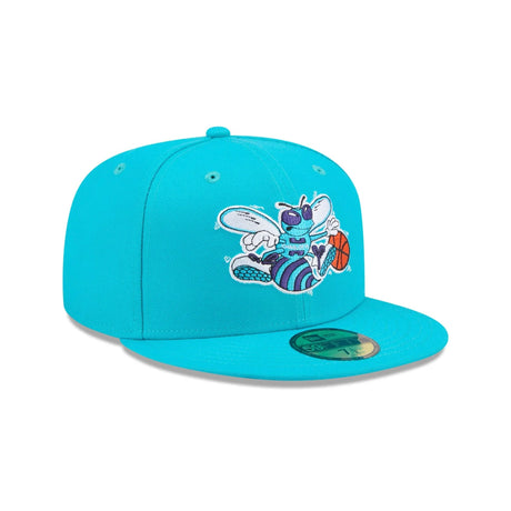 Charlotte Hornets Hardwood Classics Teal 59FIFTY Fitted Hat - New Era - 23440321101