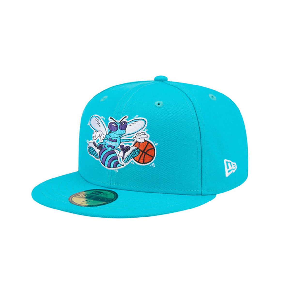 Charlotte Hornets Hardwood Classics Teal 59FIFTY Fitted Hat - New Era - 23440321101