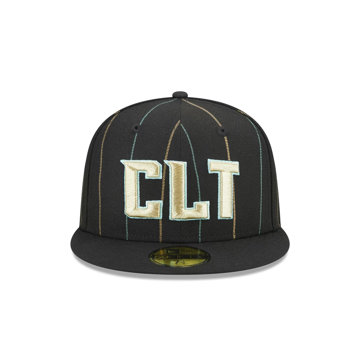 Charlotte Hornets Pin Stripe Black 59FIFTY Fitted Hat - New Era - 23180221102