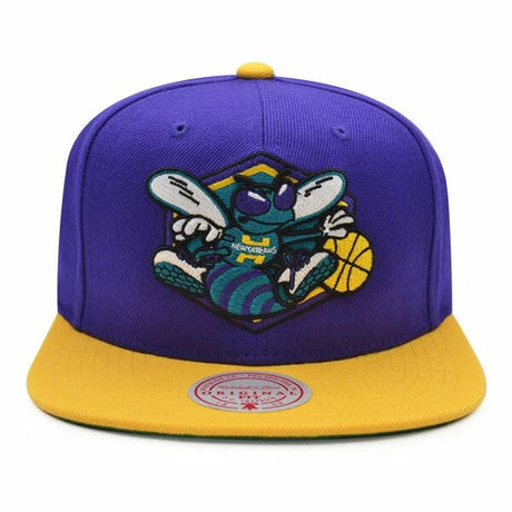 Charlotte Hornets Purple/Gold Snapback - Mitchell & Ness - 