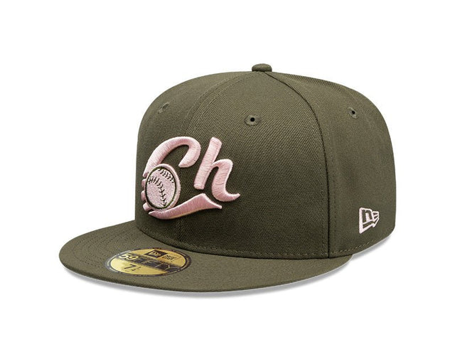 Charros de Jalisco Olive & Pink New Era 59FIFTY Fitted Hat - New Era - 