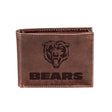 Chicago Bears, Bi-Fold Wallet, Brown, CH, 100% Genuine Leather - EG Collective - 808412079931