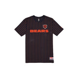 Chicago Bears Navy & Orange Pinstripe New Era Throwback T-Shirt - New Era - 