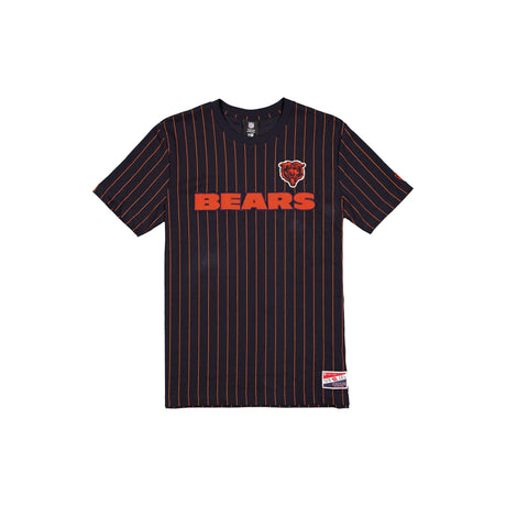 Chicago Bears Navy & Orange Pinstripe New Era Throwback T-Shirt - New Era - 