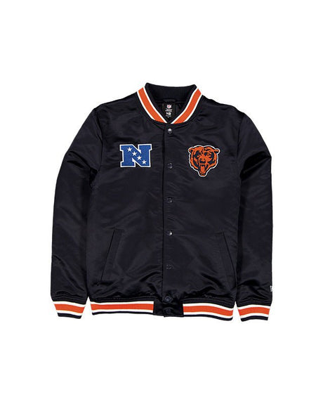 Chicago Bears Navy Satin Classics Jacket - New Era - 