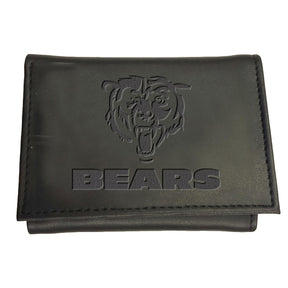 Chicago Bears, Tri - Fold Wallet, Black - EG Collective - 801946245810