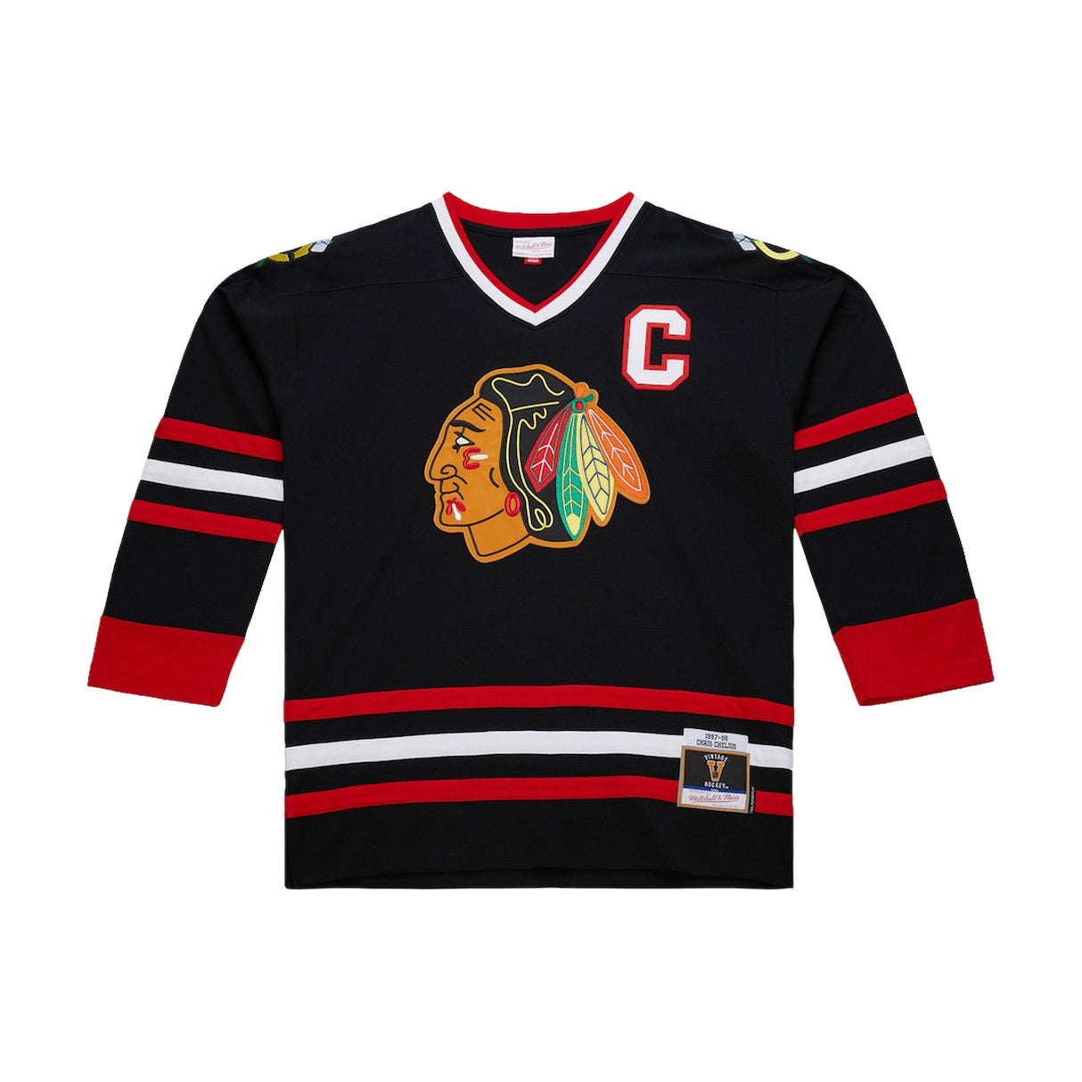 Chicago Blackhawks Chris Chelios 1997-98 Black Power Play Player Jersey - Mitchell & Ness - 22400130201