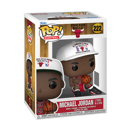 Chicago Bulls Michael Jordan 3 Times in a Row Pop! Basketball Funko 222 - Funko - 150820408