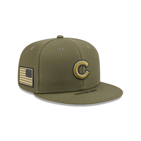 Chicago Cubs Armed Forces Day Olive Green 59FIFTY Fitted Hat - New Era - 37090240803