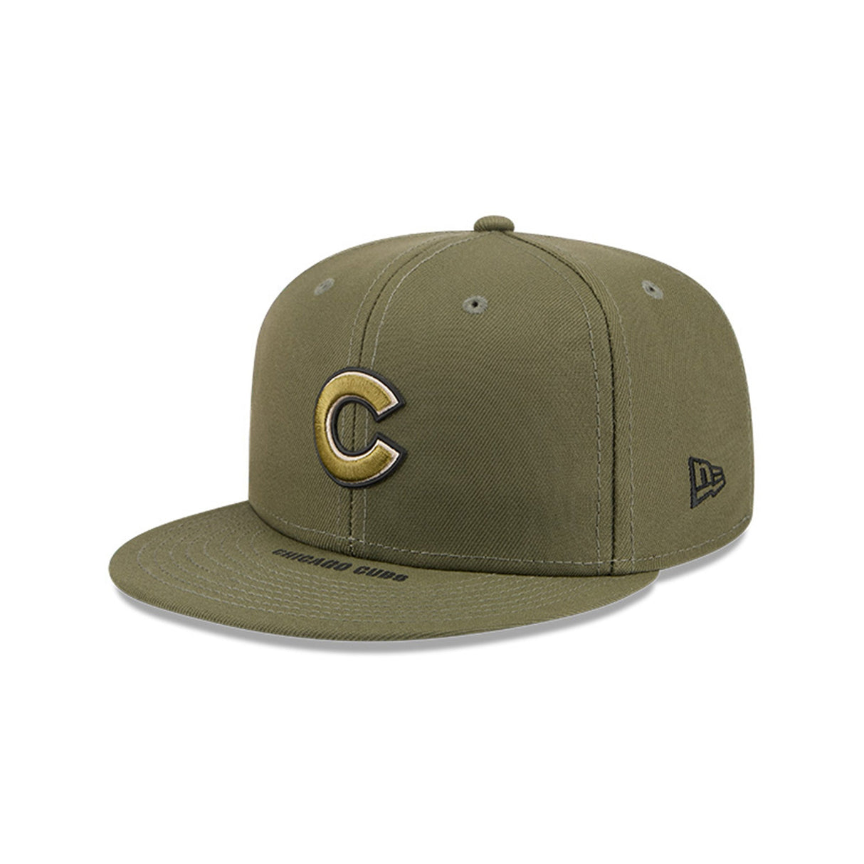Chicago Cubs Armed Forces Day Olive Green 59FIFTY Fitted Hat - New Era - 37090240803