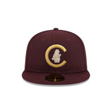 Chicago Cubs Cooperstown Collection Metallic Gold Logo Maroon 59FIFTY Fitted Hat - New Era - 23863840812