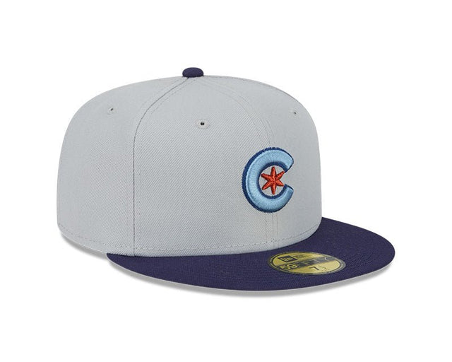 Chicago Cubs Gray/Navy Custom “C - Star” 59FIFTY Fitted Hat - New Era - 