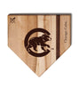 Chicago Cubs Home Plate Cutting Boards | Multiple Sizes | Multiple Designs - Baseball BBQ - 