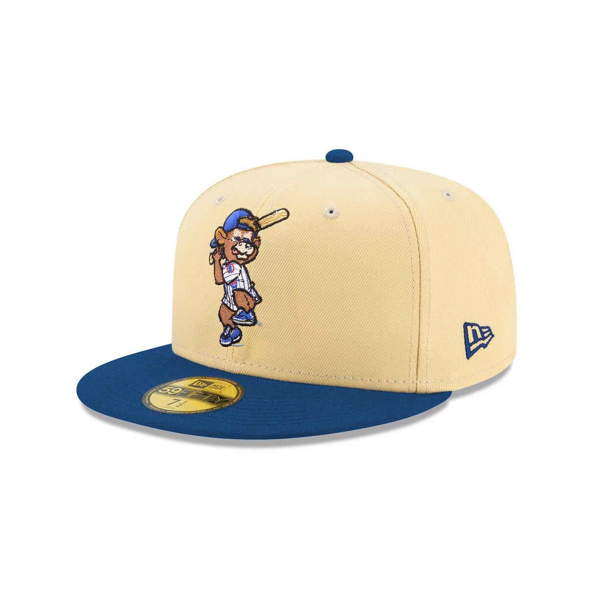 Chicago Cubs Mascot 100th Anniversary Patch 59FIFTY Fitted - Beige & Navy - New Era - 
