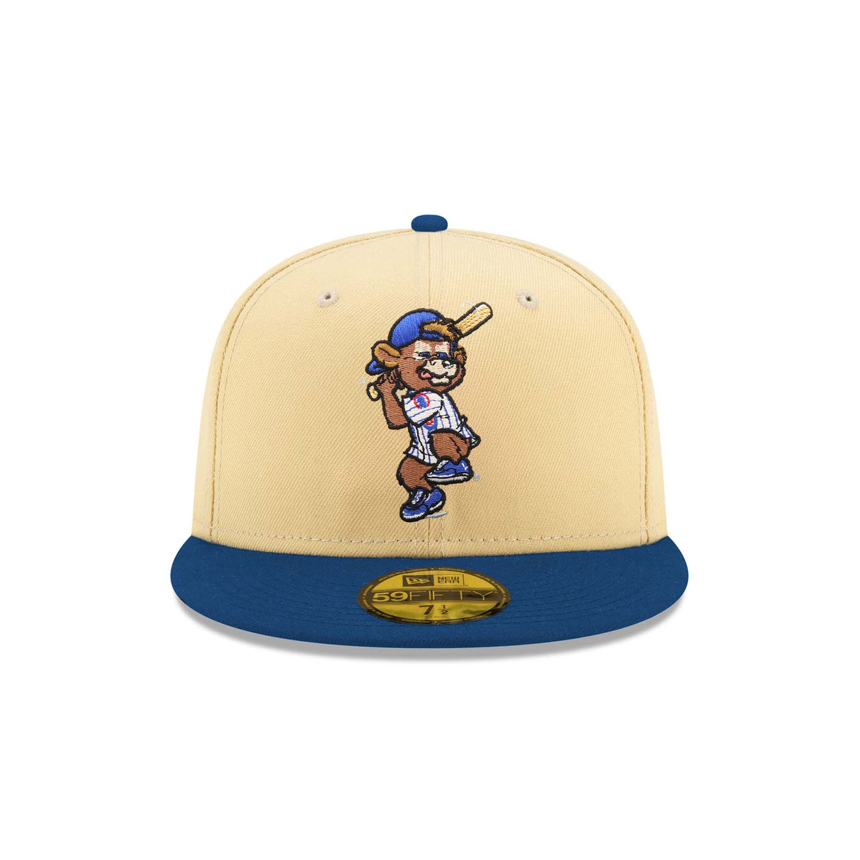 Chicago Cubs Mascot 100th Anniversary Patch 59FIFTY Fitted - Beige & Navy - New Era - 