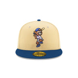 Chicago Cubs Mascot 100th Anniversary Patch 59FIFTY Fitted - Beige & Navy - New Era - 