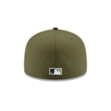 Chicago Cubs Mascot Side Patch Olive & Black 59FIFTY Fitted Hat - New Era - 23862040801
