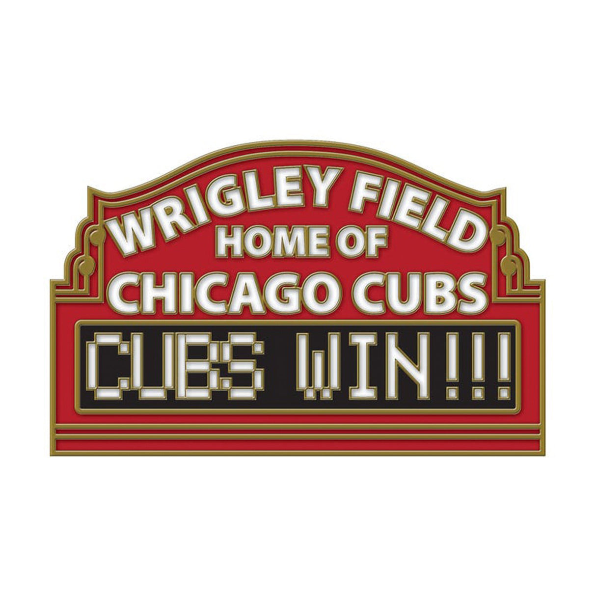 Chicago Cubs Wrigley Field Cubs Win Collector Enamel Pin - Wincraft - 323609408