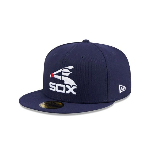 Chicago White Sox Retro Logo Evergreen Navy 59FIFTY Fitted Hat - New Era - 23480142912