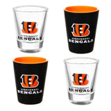 Cincinnati Bengals 4-Piece Ceramic and Glass 2oz. Shot Glass Set - EG Collective - 801946180067