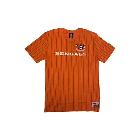 Cincinnati Bengals Black & Orange Pinstripe New Era Throwback T-Shirt - New Era - 