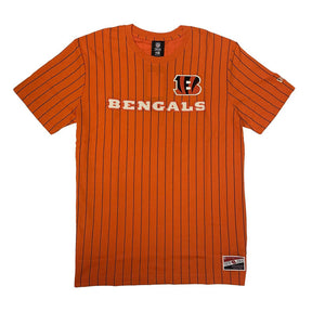 Cincinnati Bengals Black & Orange Pinstripe New Era Throwback T-Shirt - New Era - 