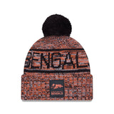 Cincinnati Bengals Script Pom Cuffed Knit Beanie - New Era - 