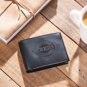 Cincinnati Reds Bi - Fold Wallet Black - EG Collective - 801946414827