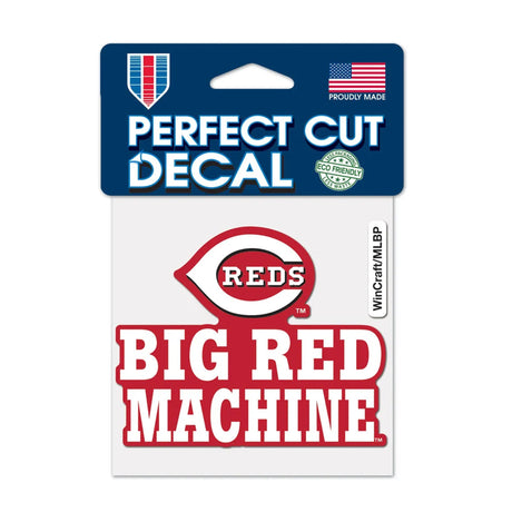 Cincinnati Reds Big Red Machine Logo 4x4 Perfect Cut Decal - Wincraft - 3211424