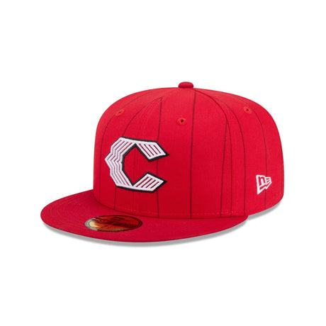 Cincinnati Reds Pinstripe Red 59FIFTY Fitted Hat - New Era - 23311142401