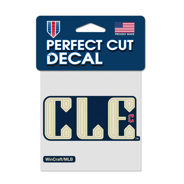 Cleveland Guardians CLE Logo 4x4 Perfect Cut Decal - Wincraft - 3271414