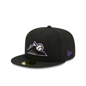 Colorado Rockies Blackout Alternate Logo Black 59FIFTY Fitted Hat - New Era - 23013542501