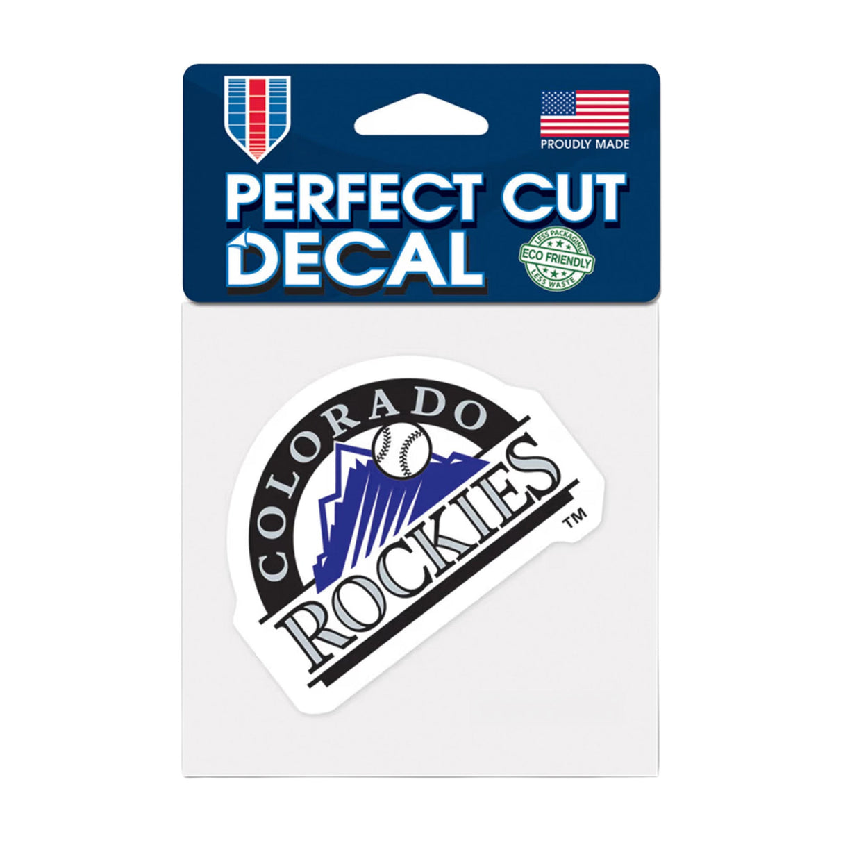 Colorado Rockies Cooperstown Collection Retro Primary Logo 4x4 Perfect Cut Decal - Wincraft - 3210425