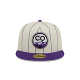 Colorado Rockies Retro City Purple Pinstripe 59FIFTY Fitted Hat - New Era - 23710142503