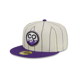 Colorado Rockies Retro City Purple Pinstripe 59FIFTY Fitted Hat - New Era - 23710142503