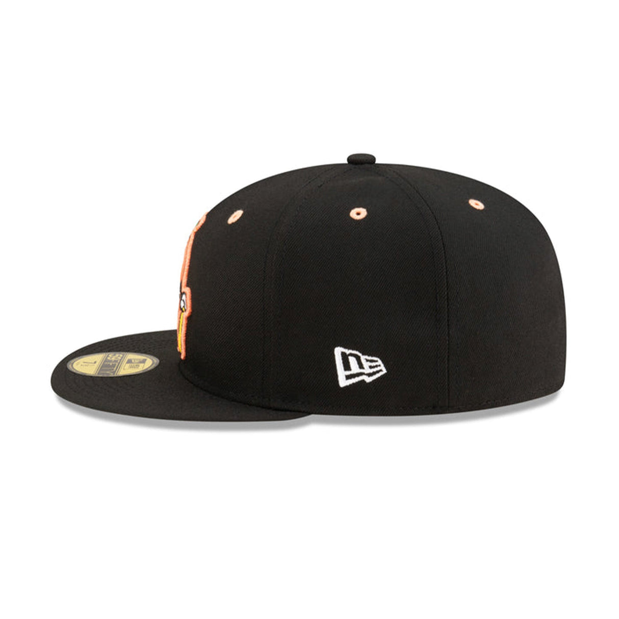 Columbus Clingstones Alternate Mascot Black 59FIFTY Fitted Hat - New Era - 232605405501